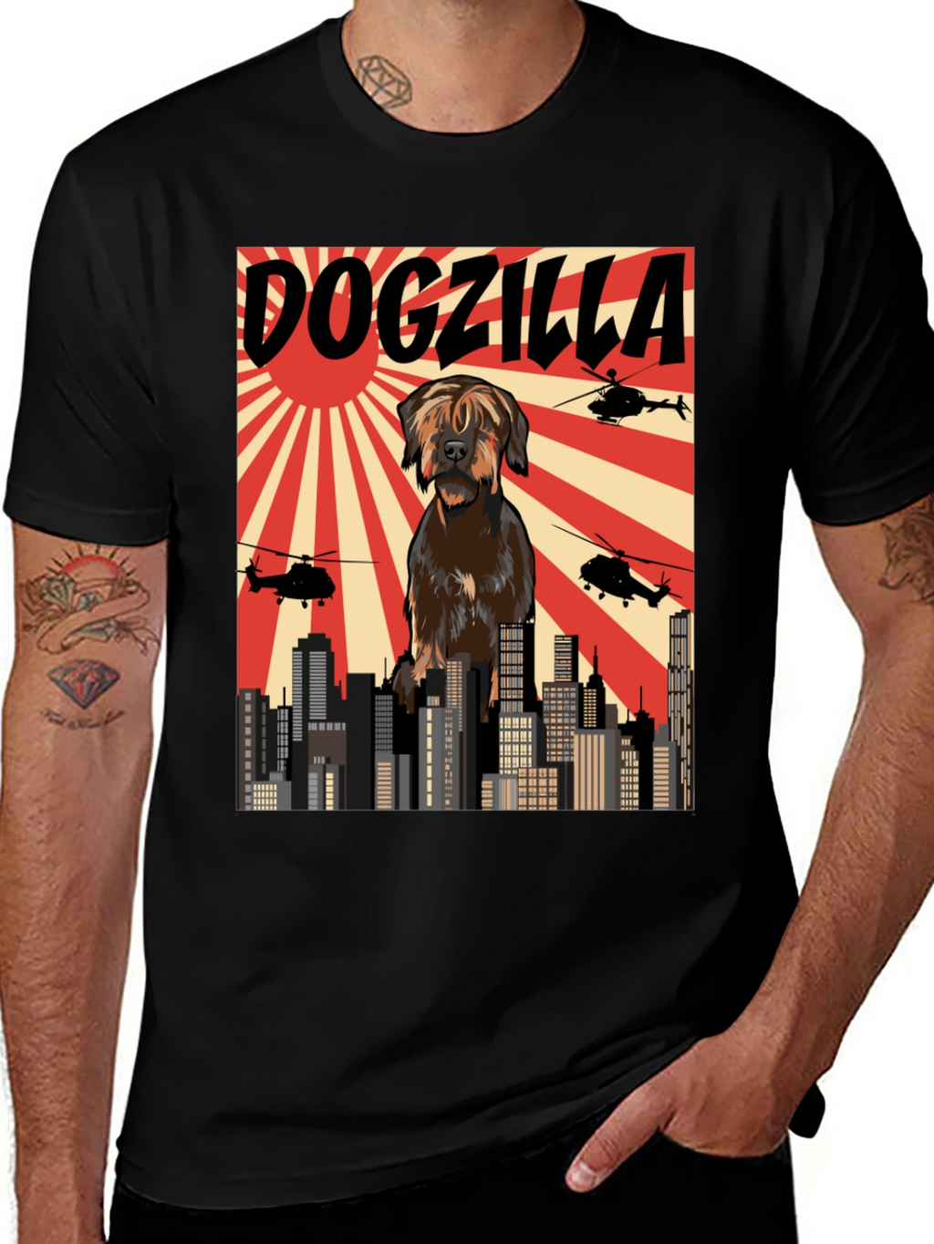 Dogzilla T-Shirt Funny Dog Graphic Tee