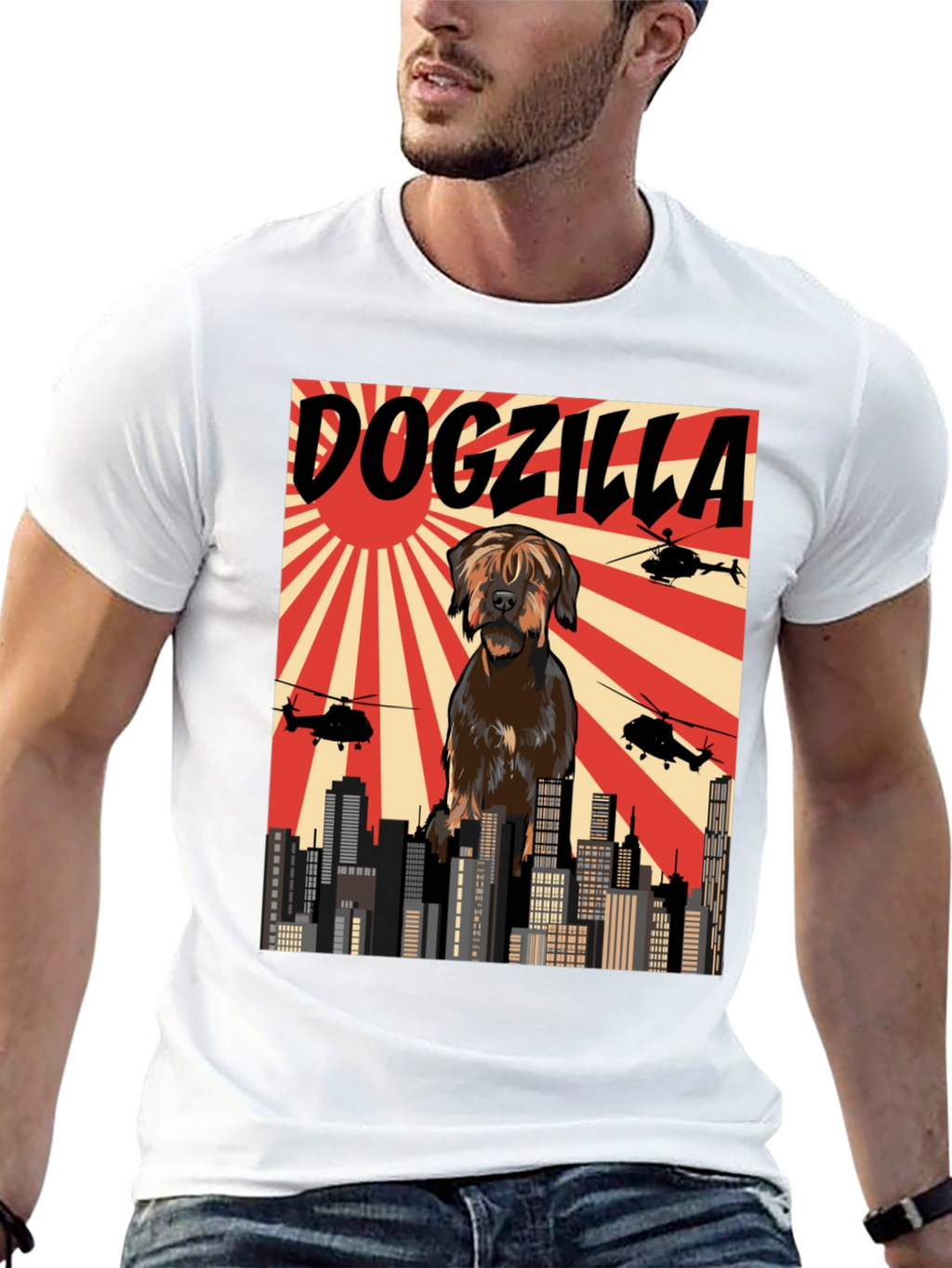 Dogzilla T-Shirt Funny Dog Graphic Tee