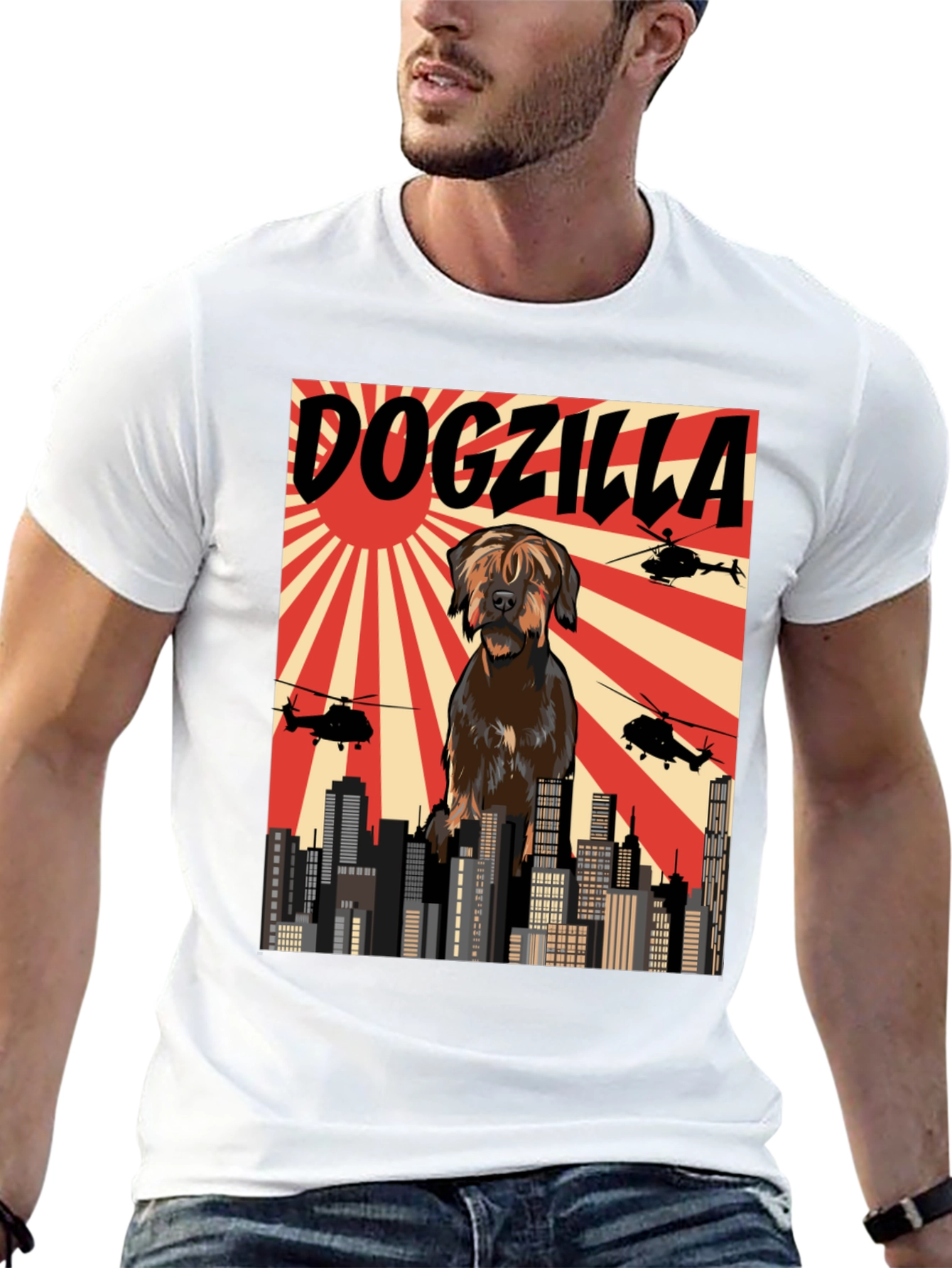Dogzilla T-Shirt Funny Dog Graphic Tee