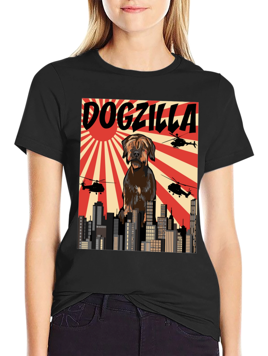 Dogzilla T-Shirt Funny Dog Graphic Tee
