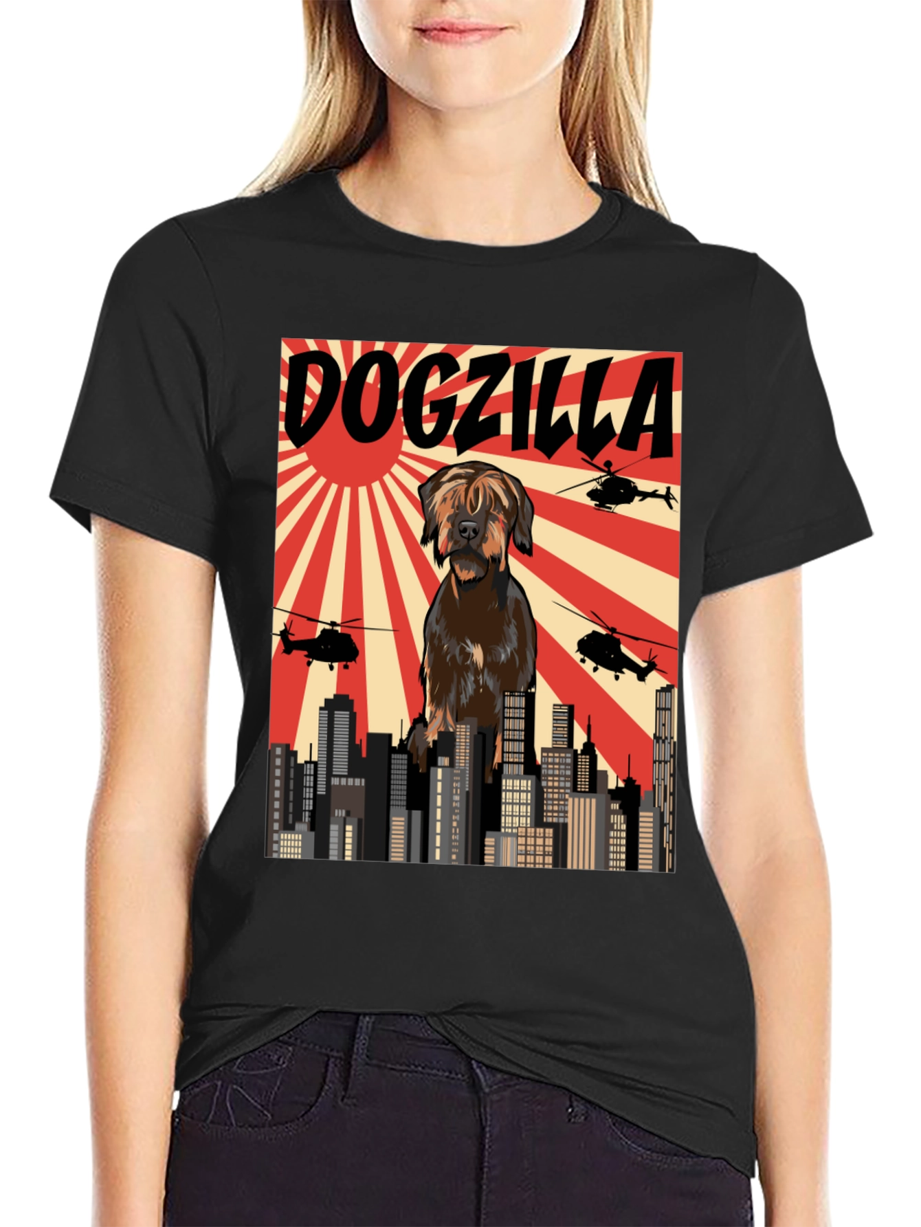 Dogzilla T-Shirt Funny Dog Graphic Tee