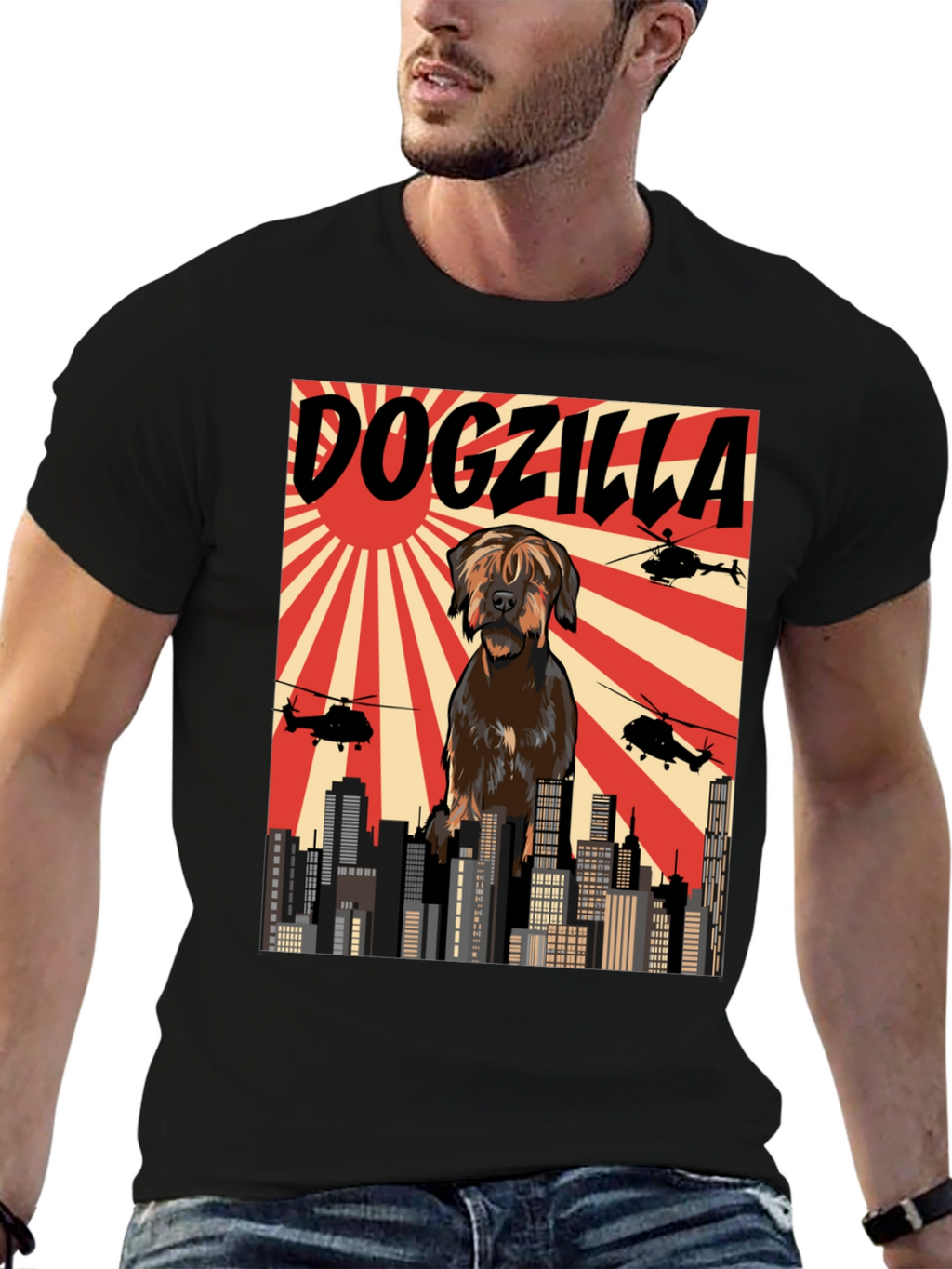 Dogzilla T-Shirt Funny Dog Graphic Tee