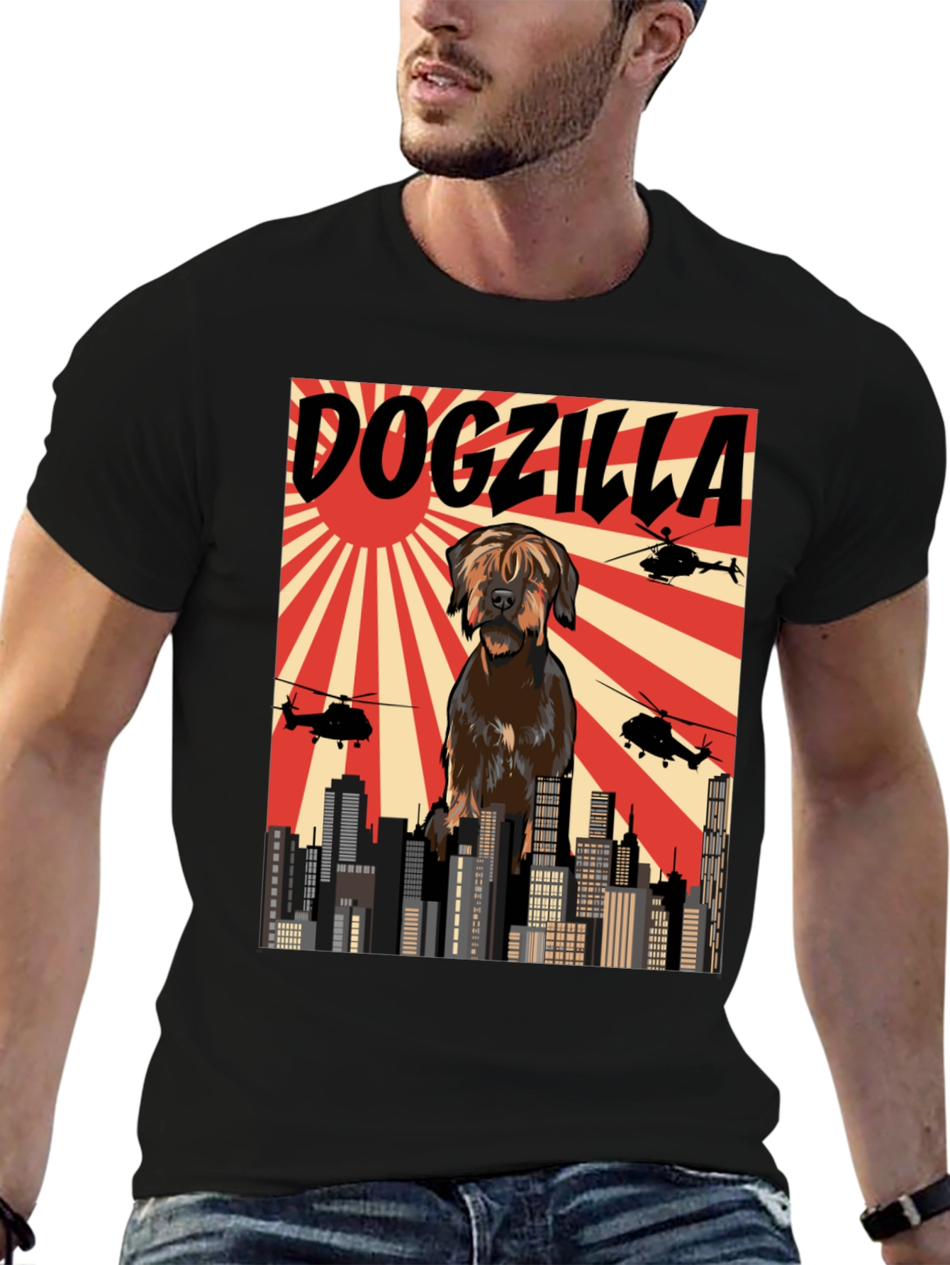 Dogzilla T-Shirt Funny Dog Graphic Tee