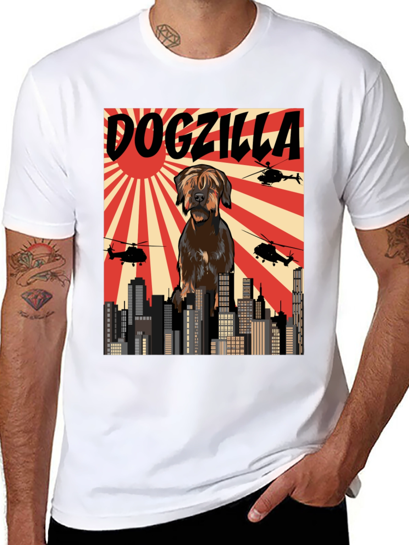 Dogzilla T-Shirt Funny Dog Graphic Tee