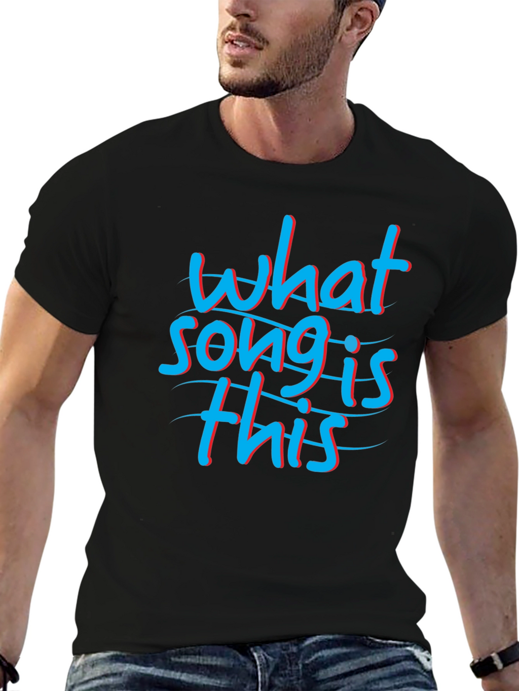 What Song is This Black Graphic Tee Shirt