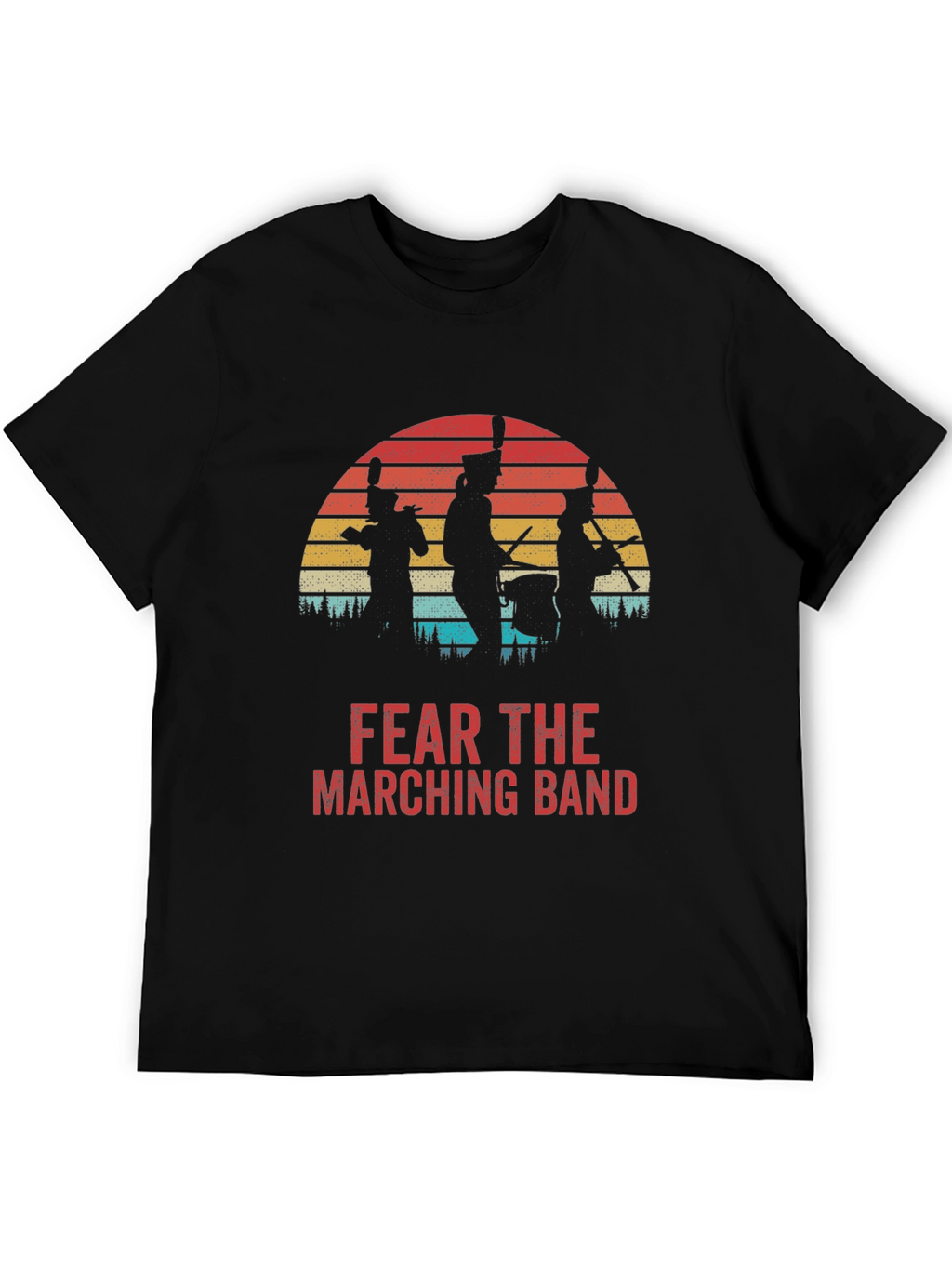 Fear the Marching Band Retro Sunset T-Shirt