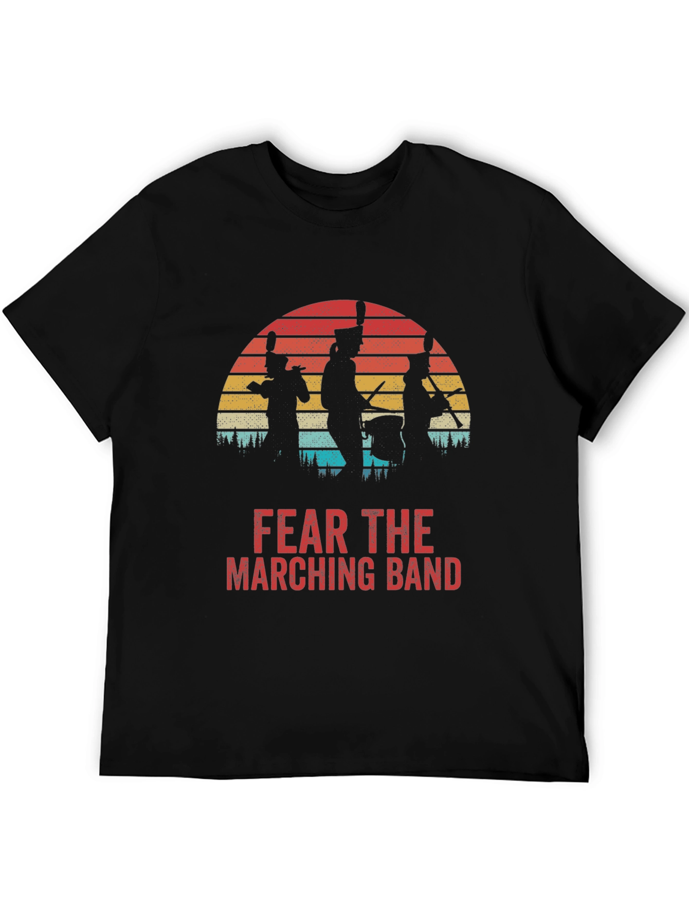 Fear the Marching Band Retro Sunset T-Shirt
