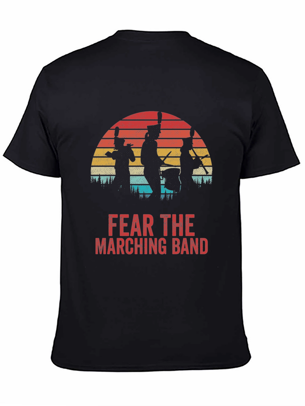 Fear the Marching Band Retro Sunset T-Shirt