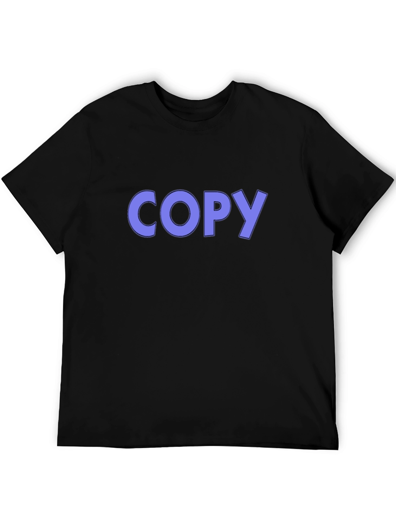 Mens Black T-Shirt with COPY Graphic Print