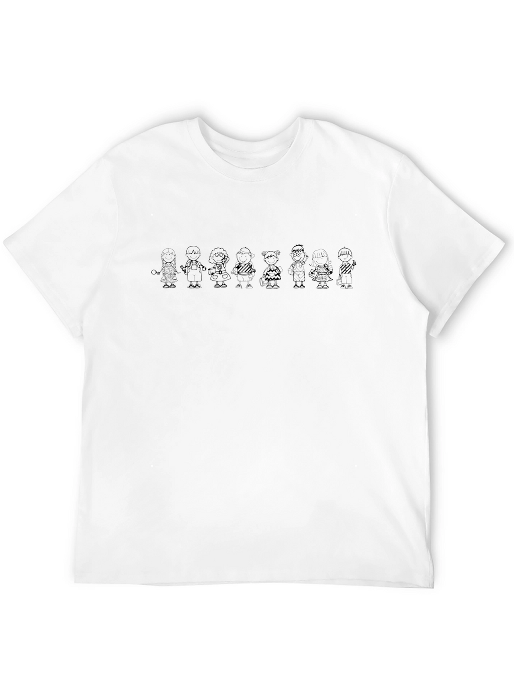 Doodle People Black Tee - Soft Cotton Casual Wear