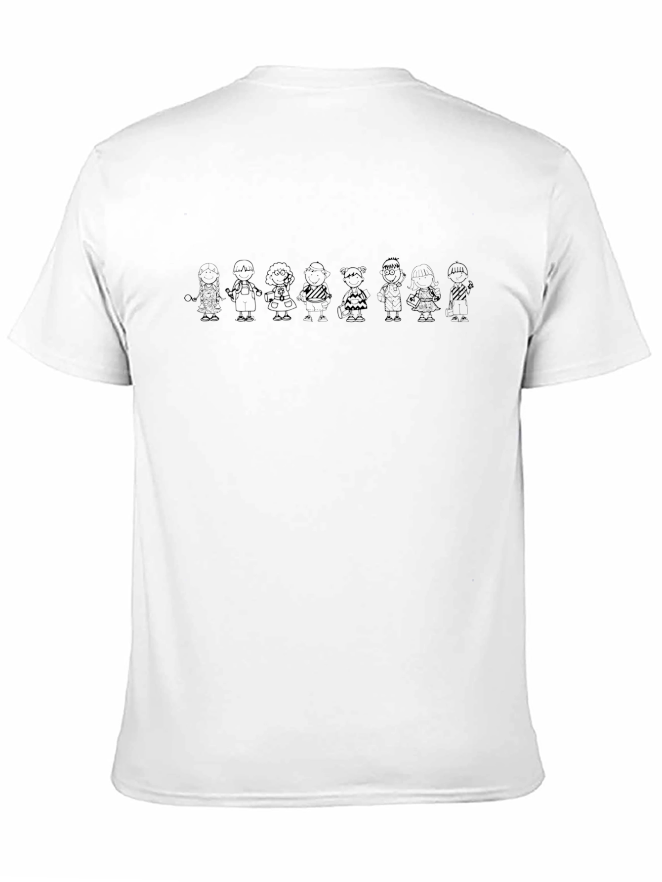 Doodle People Black Tee - Soft Cotton Casual Wear