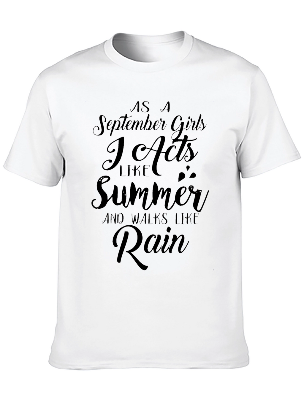 September Girls Summer Rain Black Graphic Tee