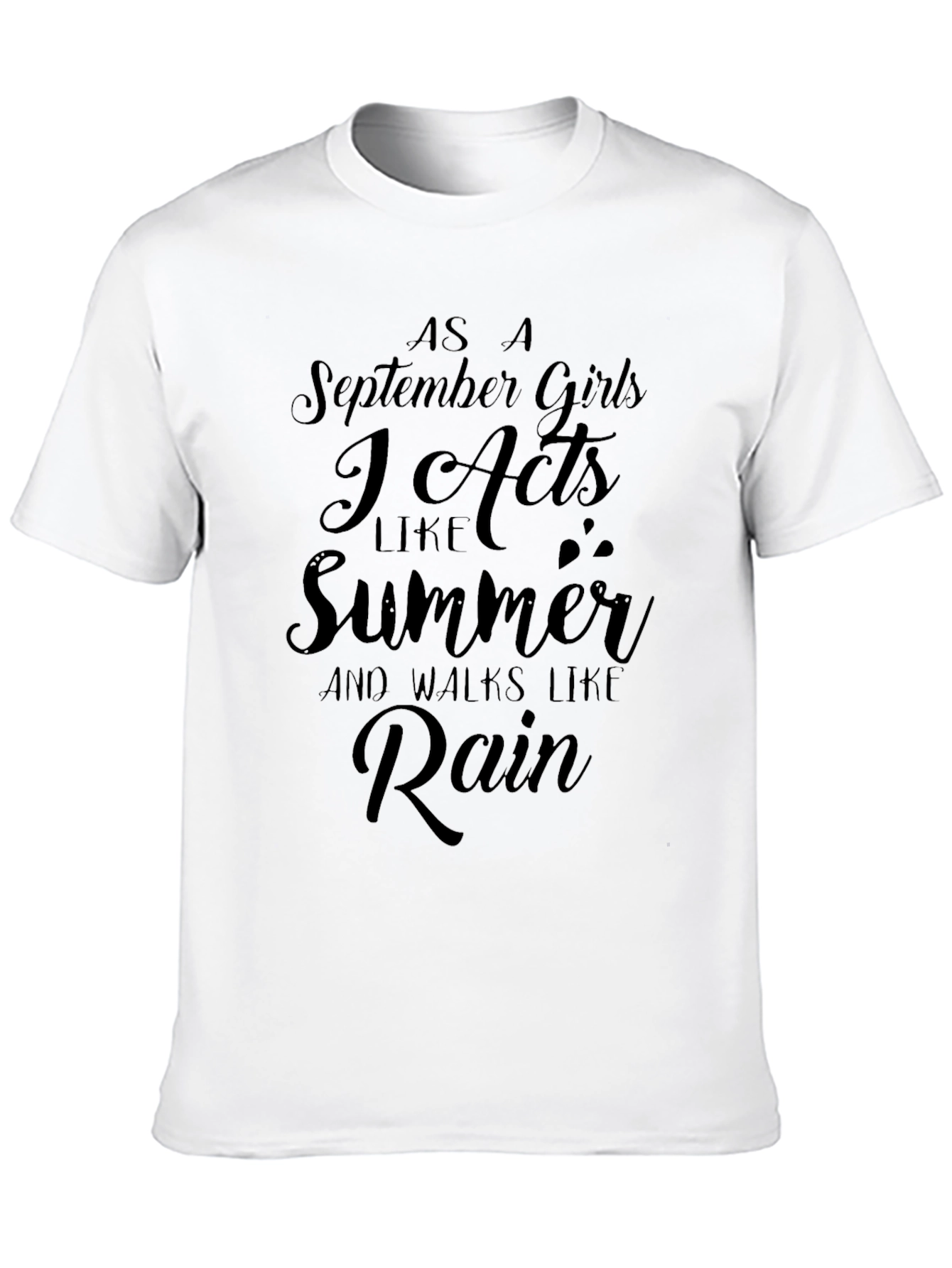 September Girls Summer Rain Black Graphic Tee