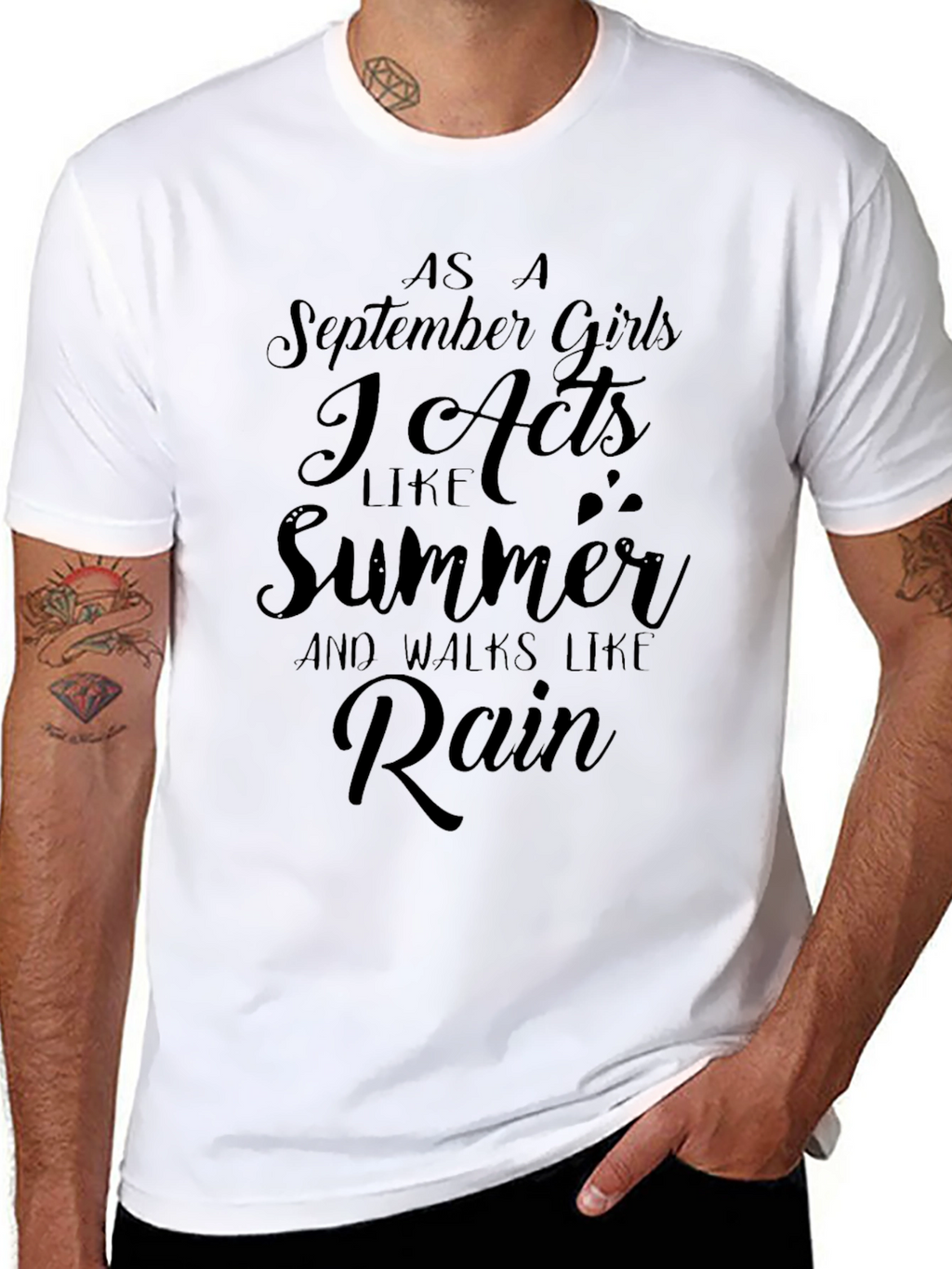 September Girls Summer Rain Black Graphic Tee
