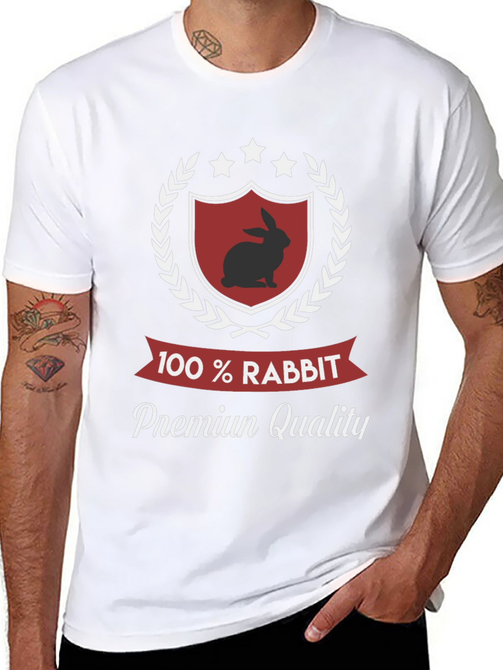 100% Rabbit Premium Quality T-Shirt