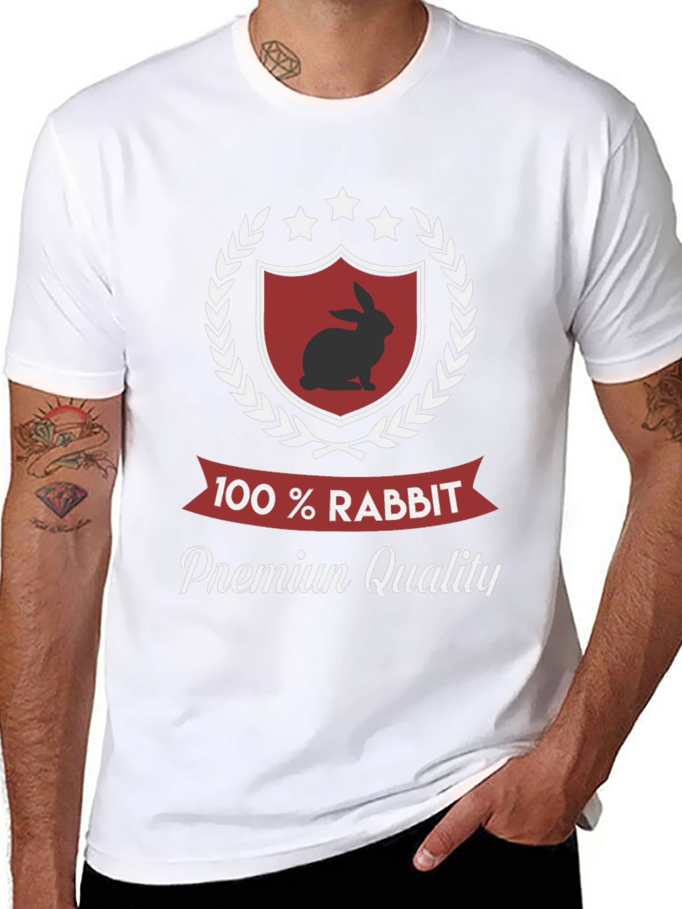 100% Rabbit Premium Quality T-Shirt