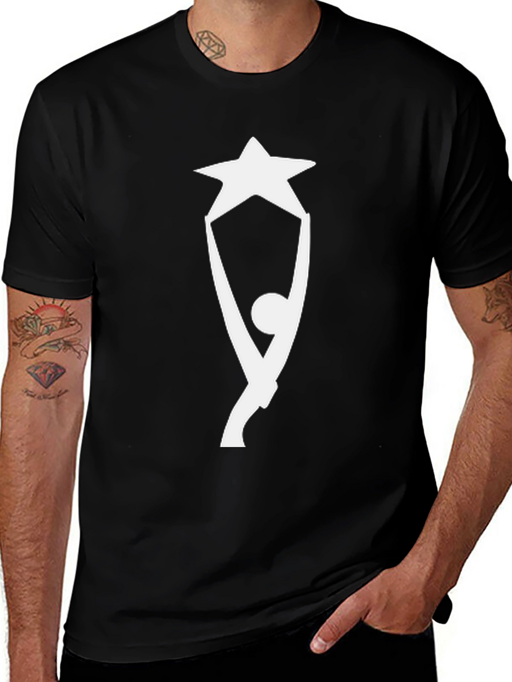 Star Trophy Graphic Black T-Shirt