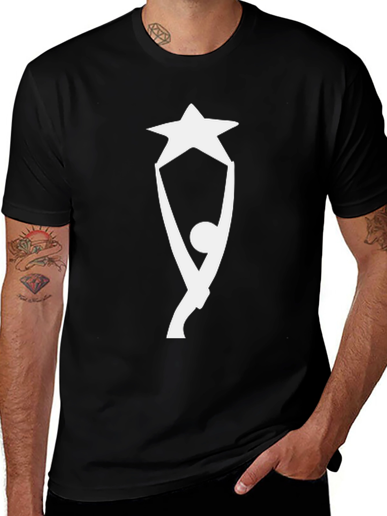 Star Trophy Graphic Black T-Shirt