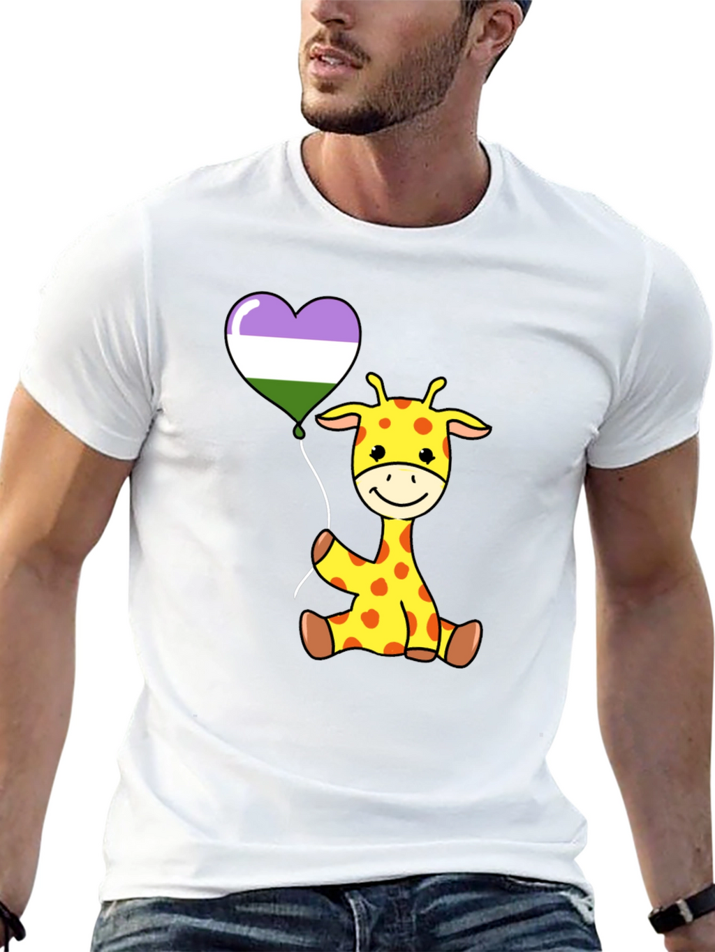 Cute Giraffe Balloon T-Shirt