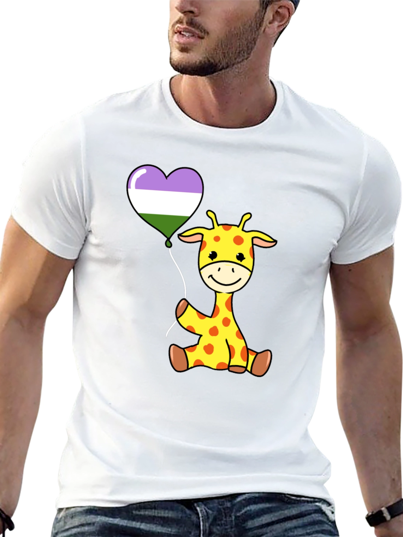 Cute Giraffe Balloon T-Shirt