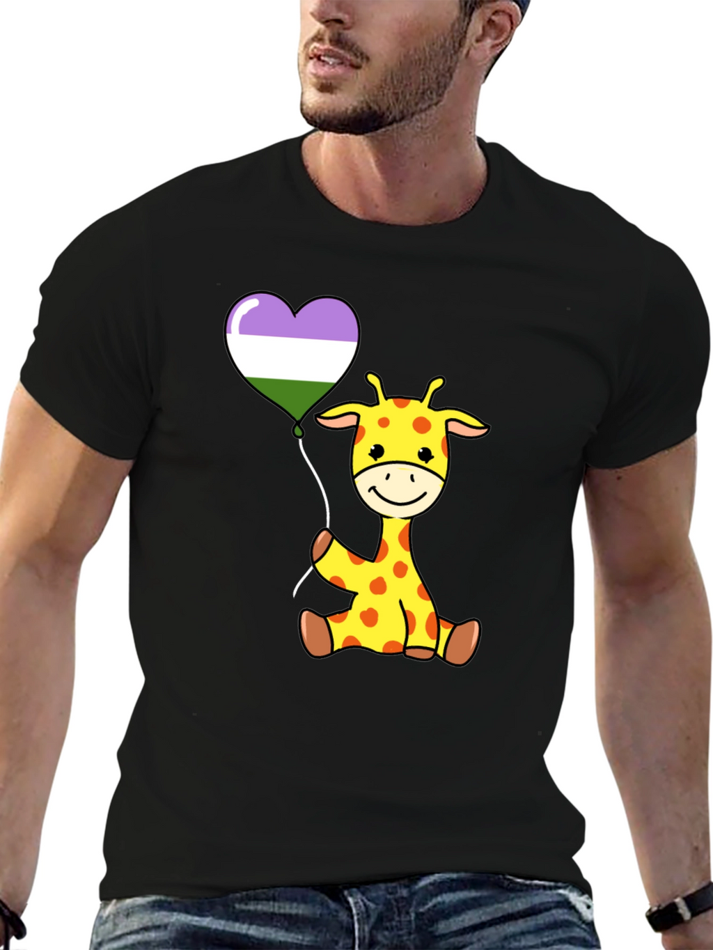Cute Giraffe Balloon T-Shirt