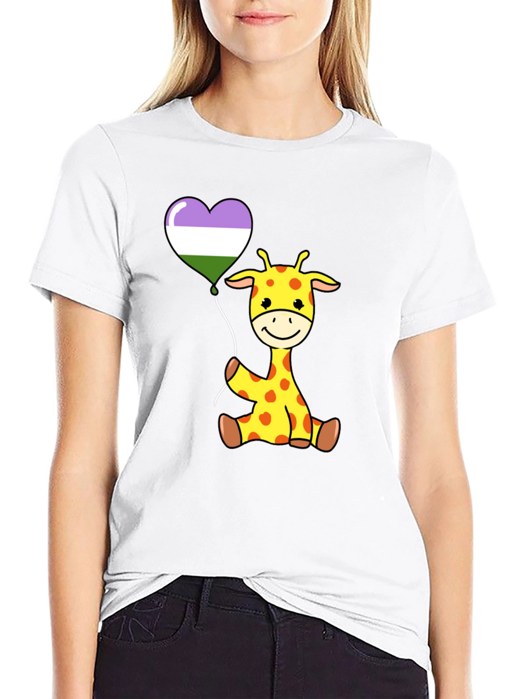 Cute Giraffe Balloon T-Shirt
