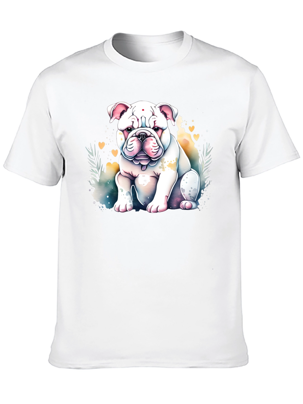 Bulldog Watercolor Graphic Tee