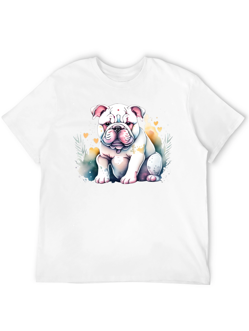 Bulldog Watercolor Graphic Tee