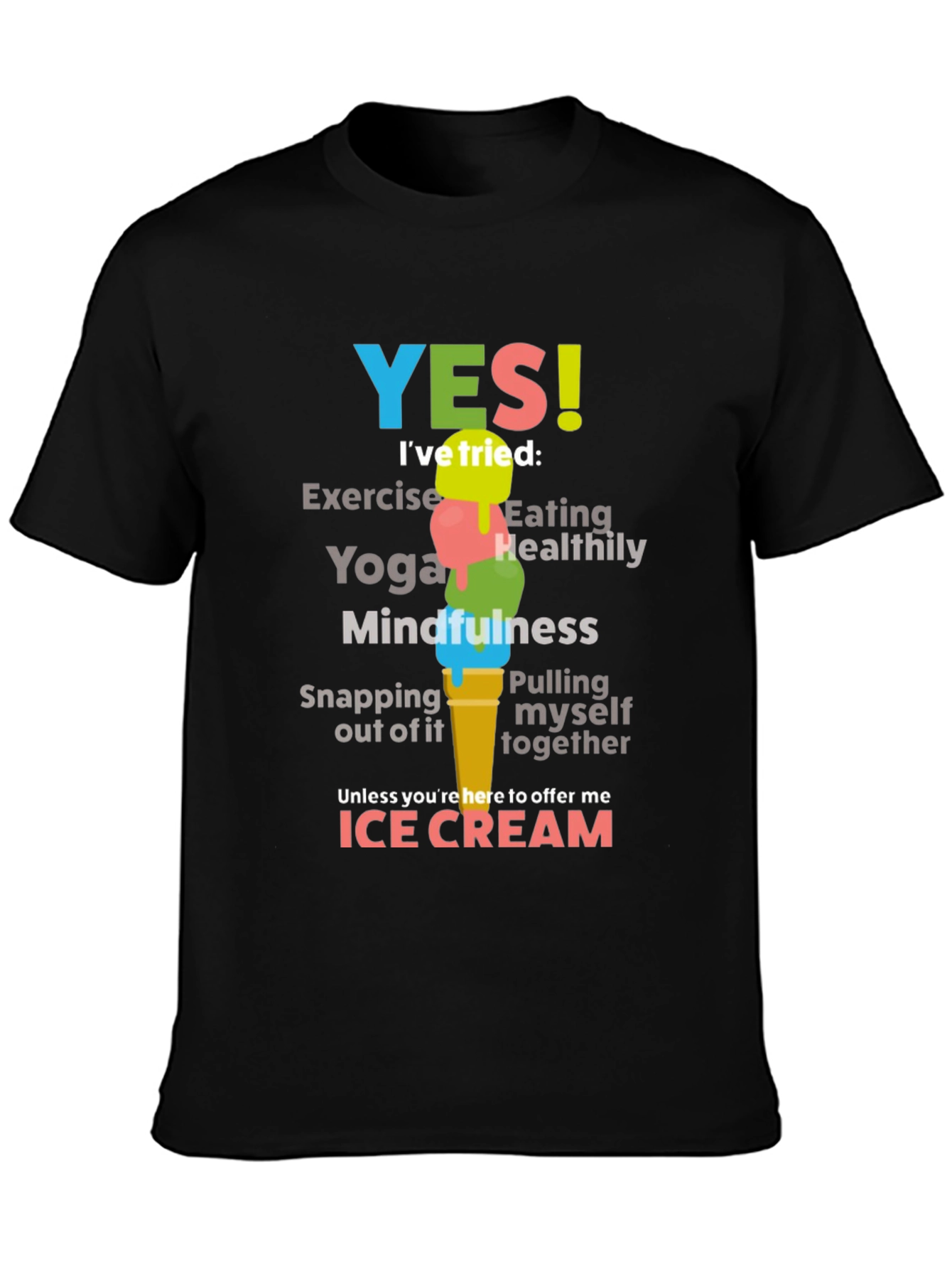Funny Ice Cream Graphic T-Shirt for Food Lovers