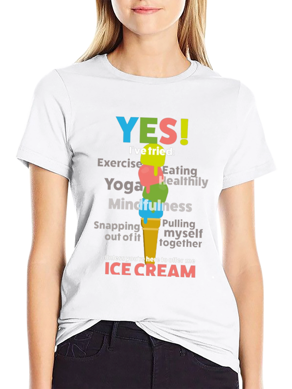 Funny Ice Cream Graphic T-Shirt for Food Lovers