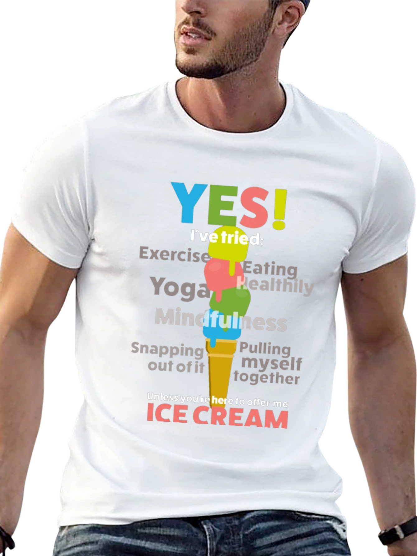 Funny Ice Cream Graphic T-Shirt for Food Lovers