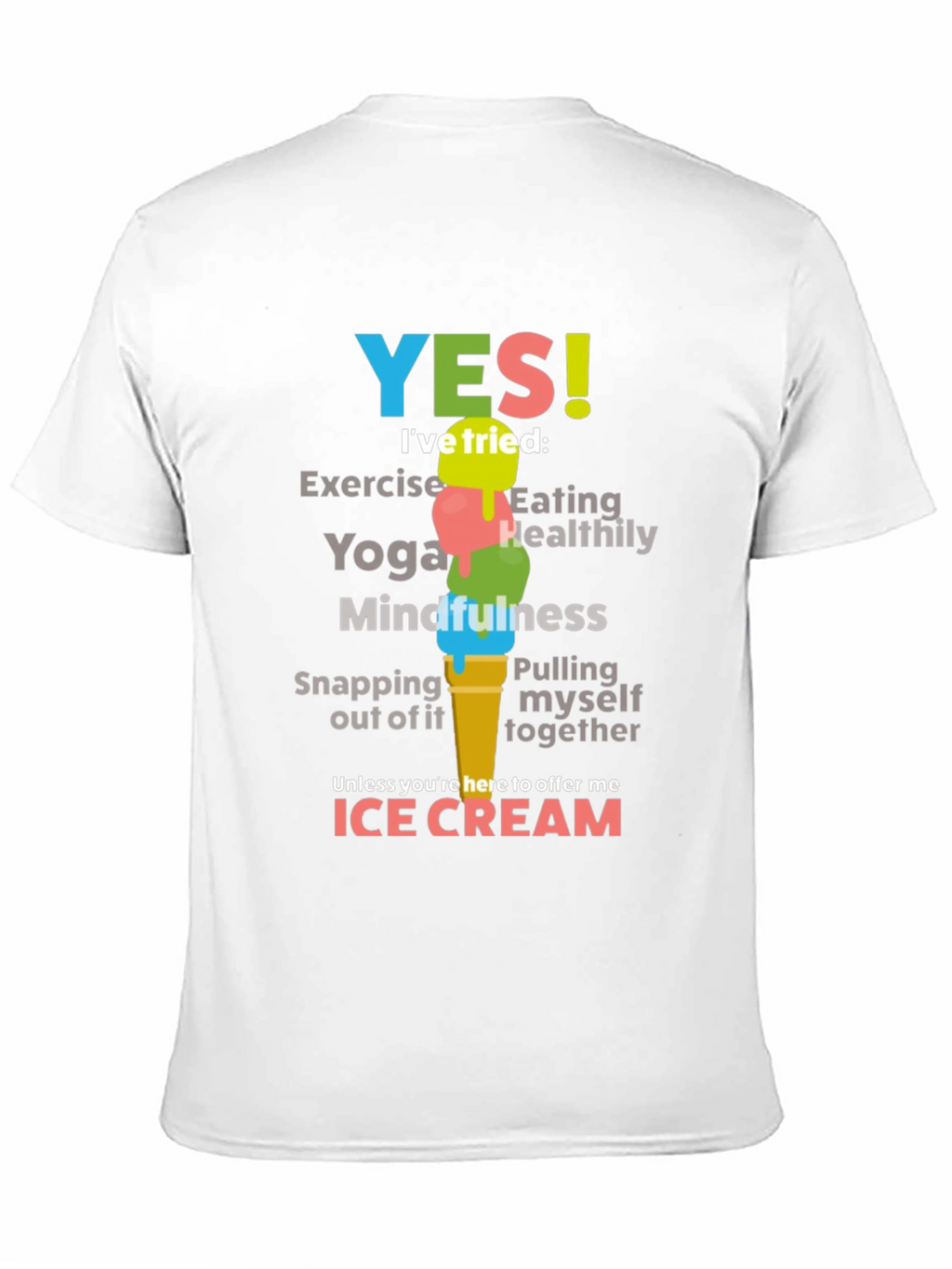 Funny Ice Cream Graphic T-Shirt for Food Lovers