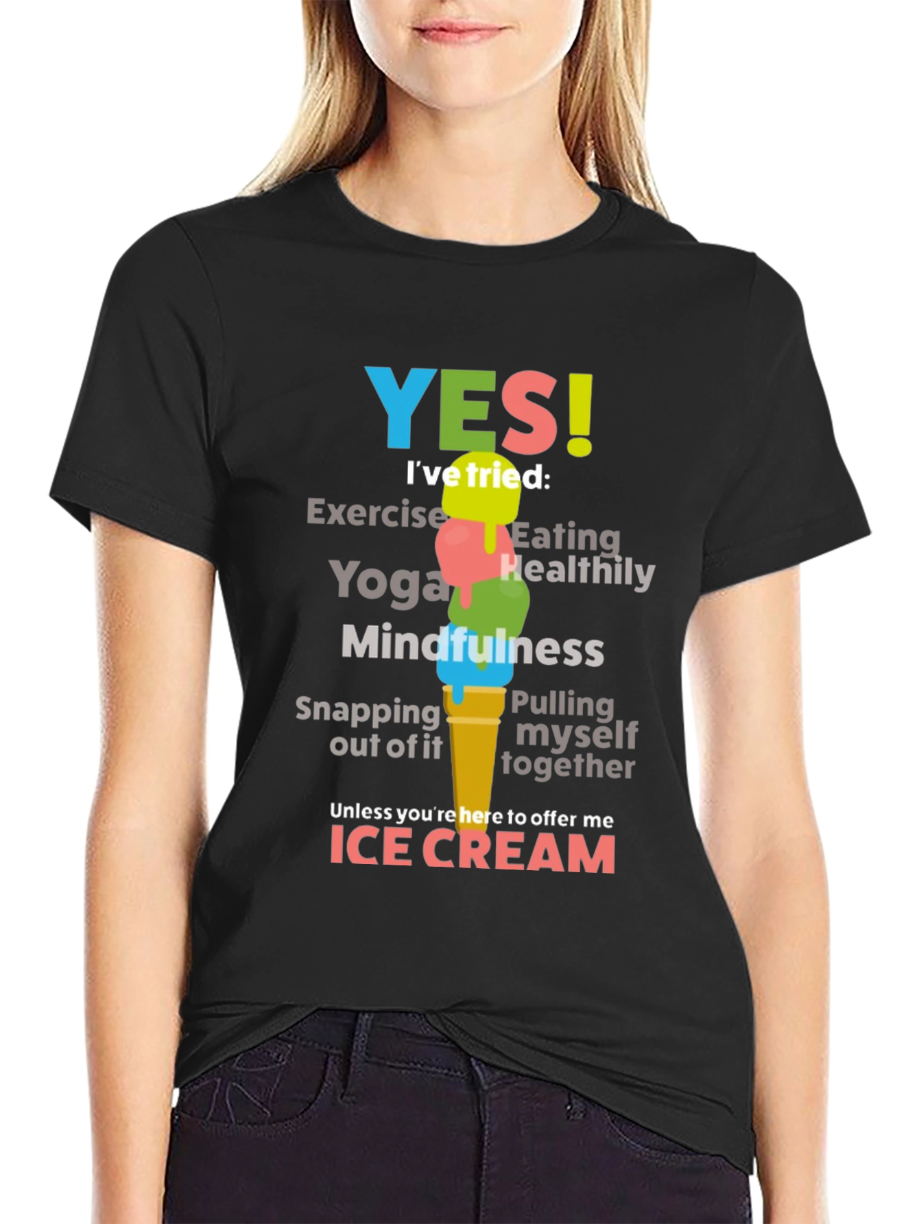 Funny Ice Cream Graphic T-Shirt for Food Lovers