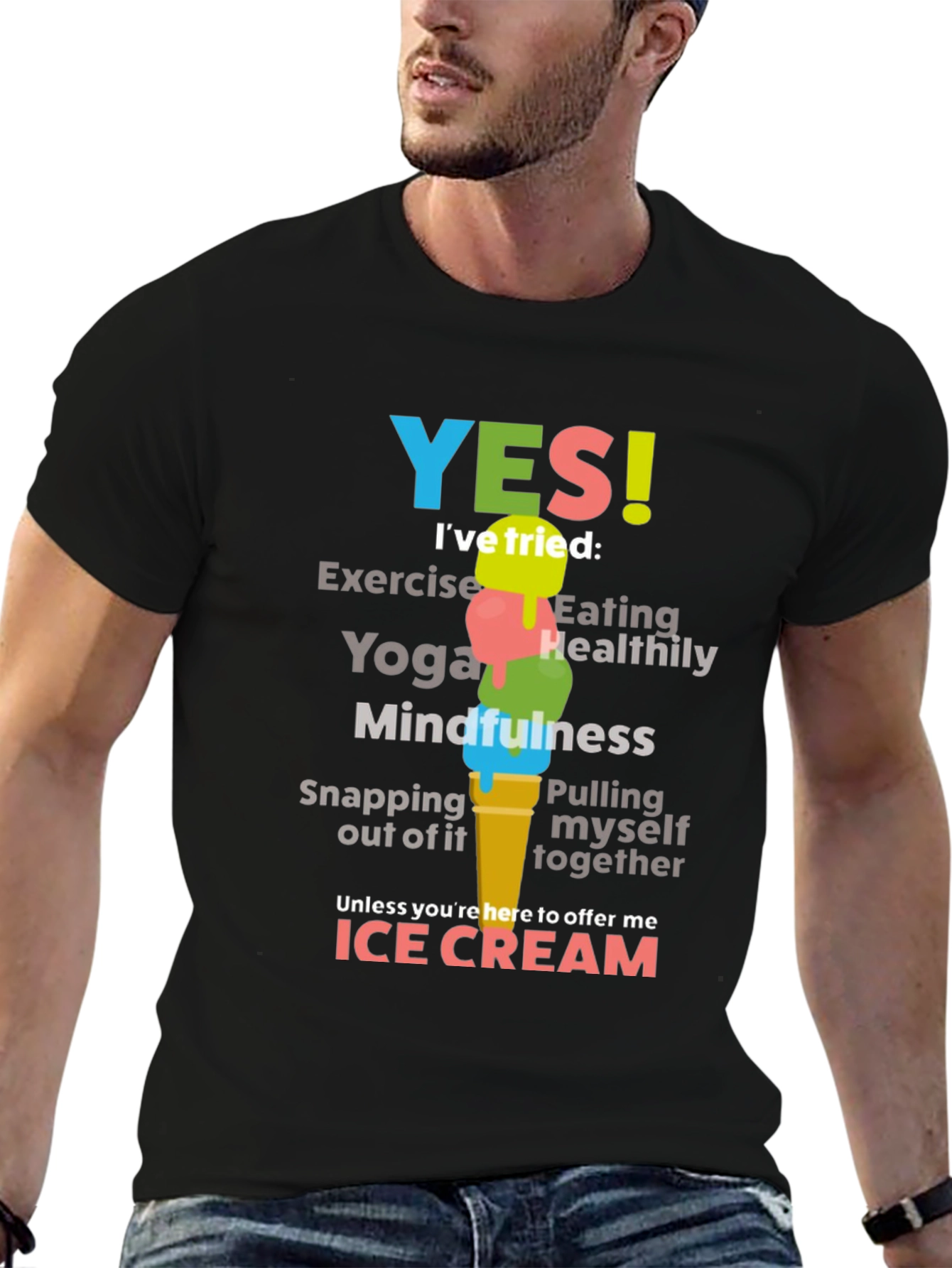 Funny Ice Cream Graphic T-Shirt for Food Lovers