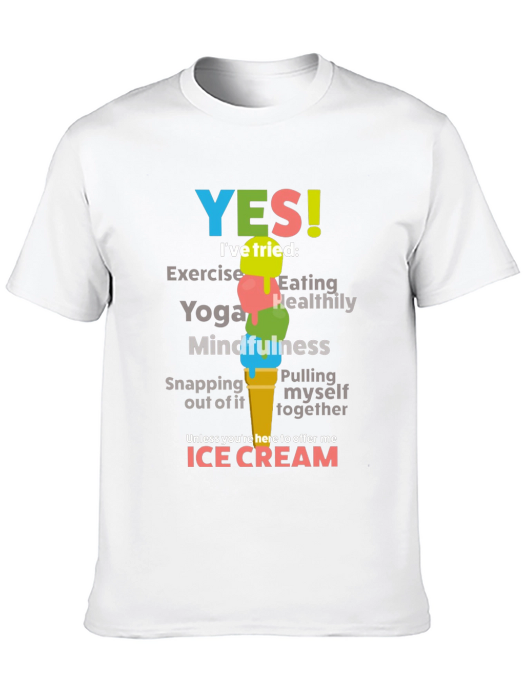 Funny Ice Cream Graphic T-Shirt for Food Lovers