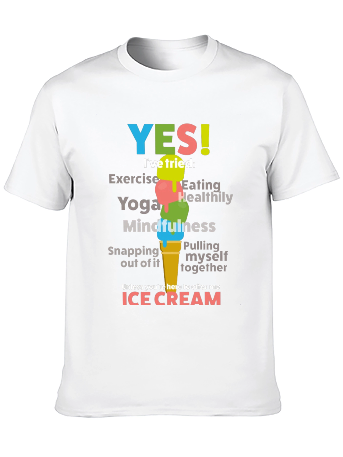 Funny Ice Cream Graphic T-Shirt for Food Lovers