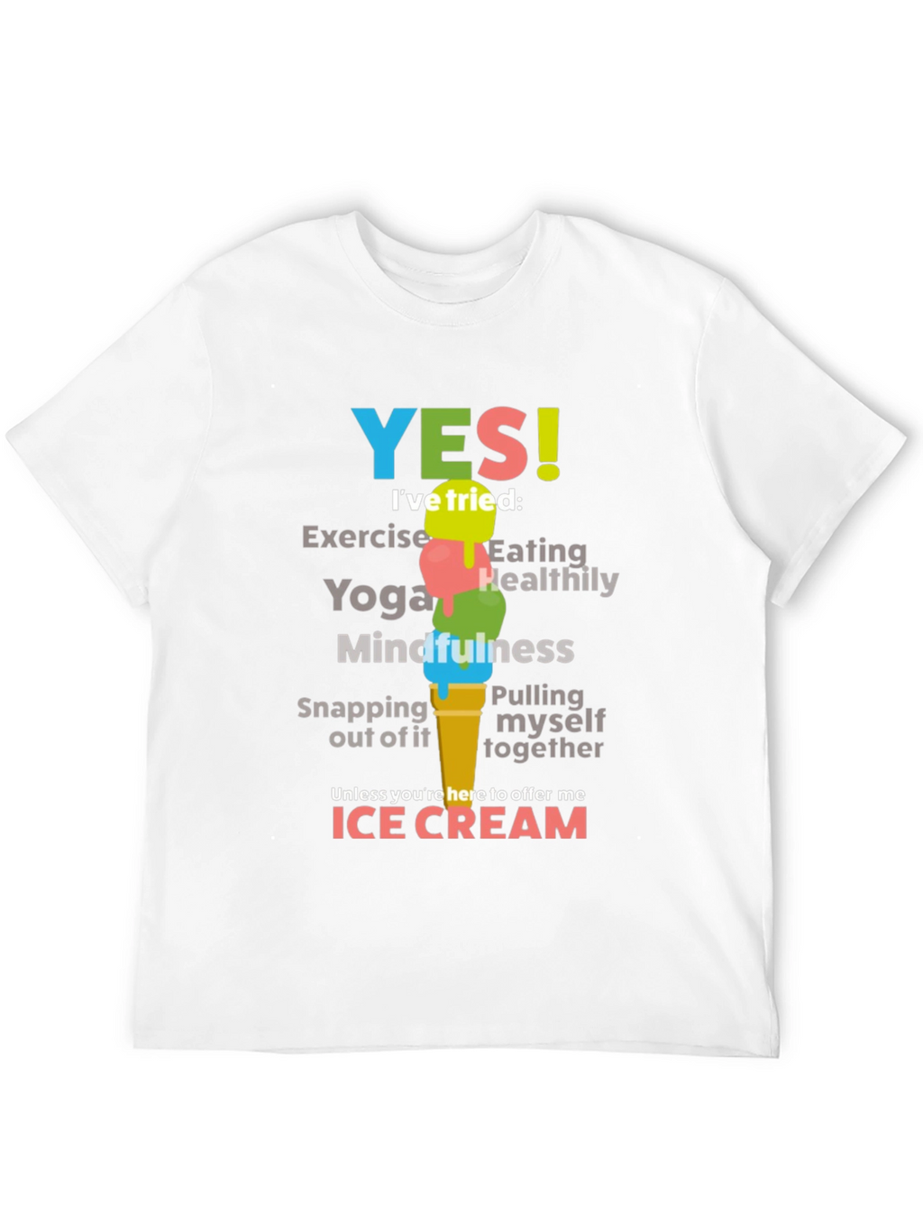 Funny Ice Cream Graphic T-Shirt for Food Lovers