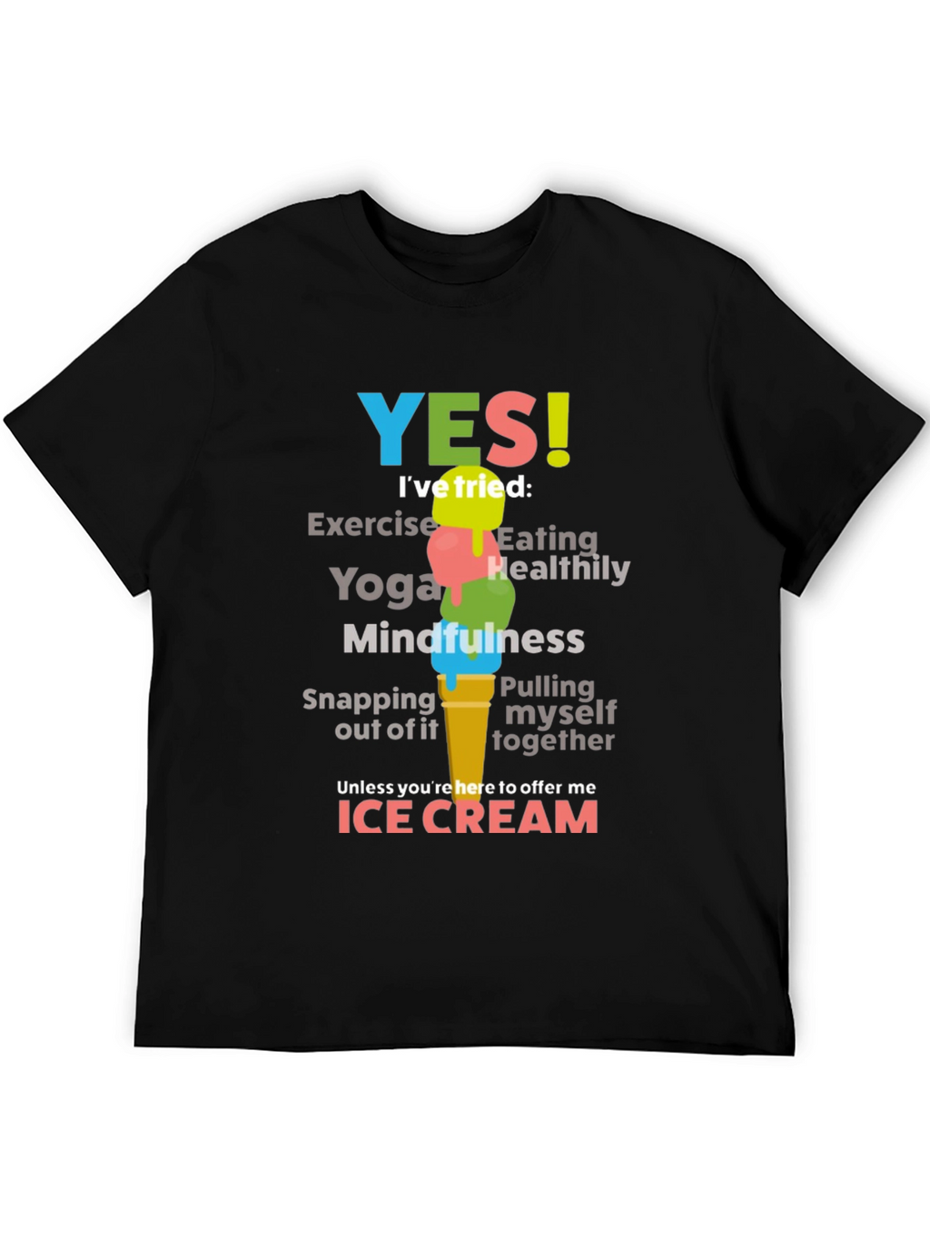 Funny Ice Cream Graphic T-Shirt for Food Lovers