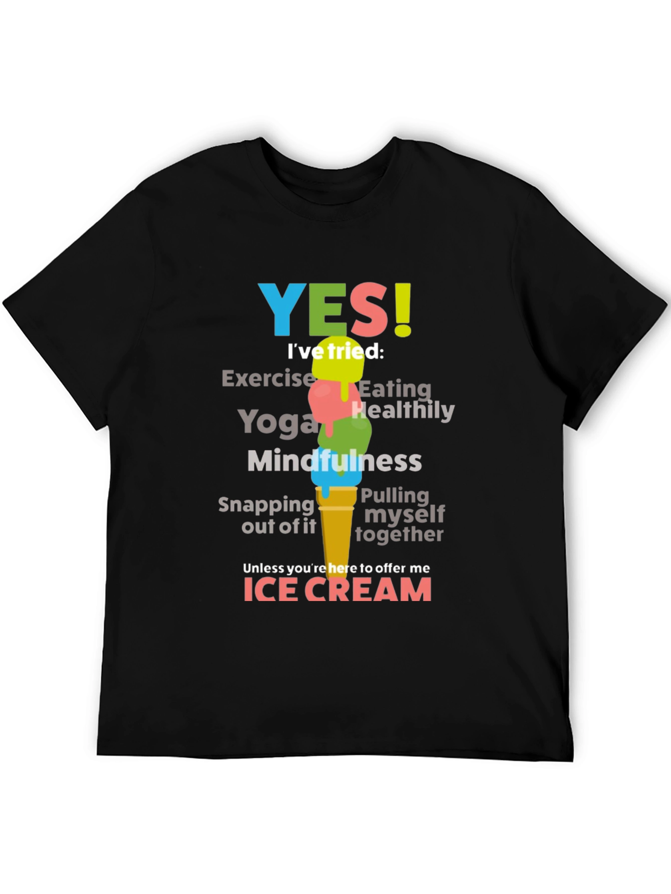 Funny Ice Cream Graphic T-Shirt for Food Lovers