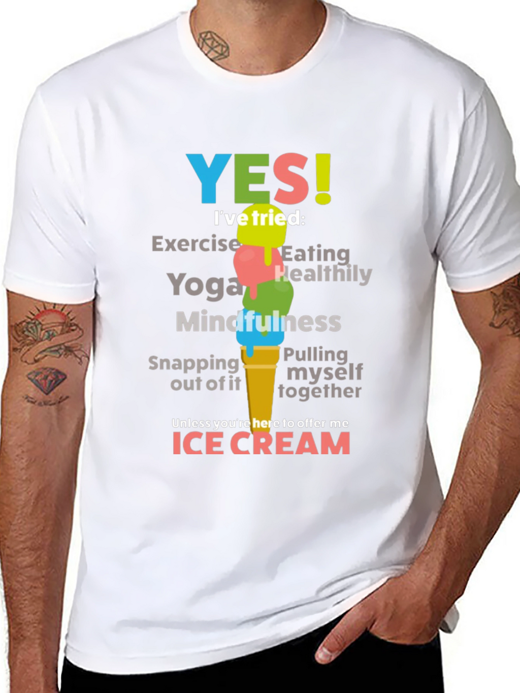 Funny Ice Cream Graphic T-Shirt for Food Lovers