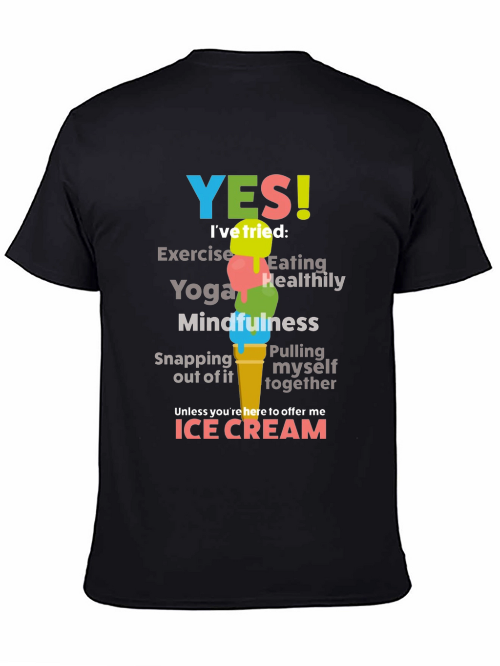 Funny Ice Cream Graphic T-Shirt for Food Lovers
