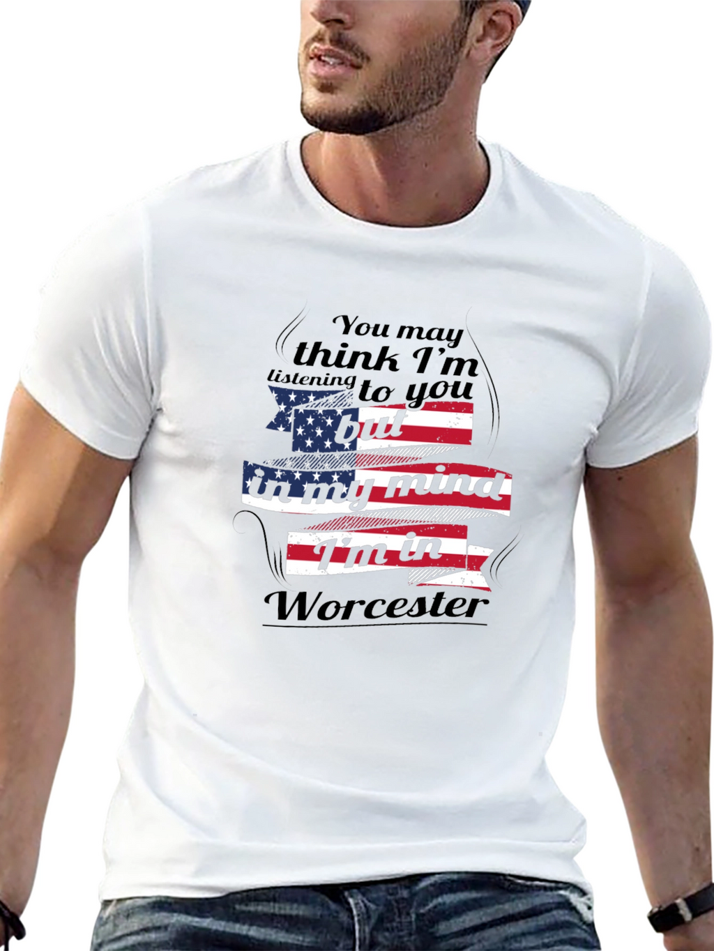 Worcester Mind T-Shirt USA Flag Design