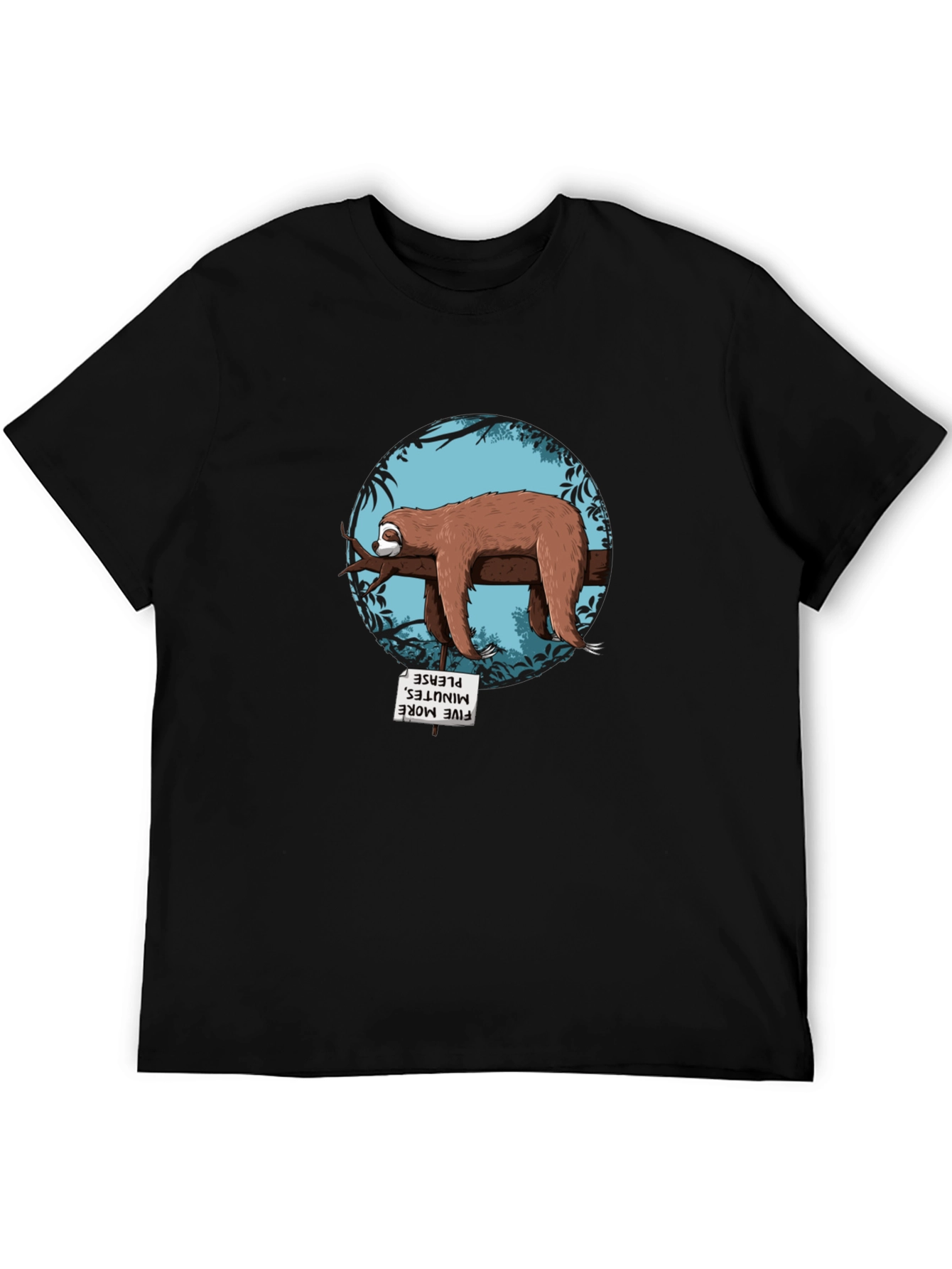 Sloth Graphic Tee - Five More Minutes Please T-Shirt