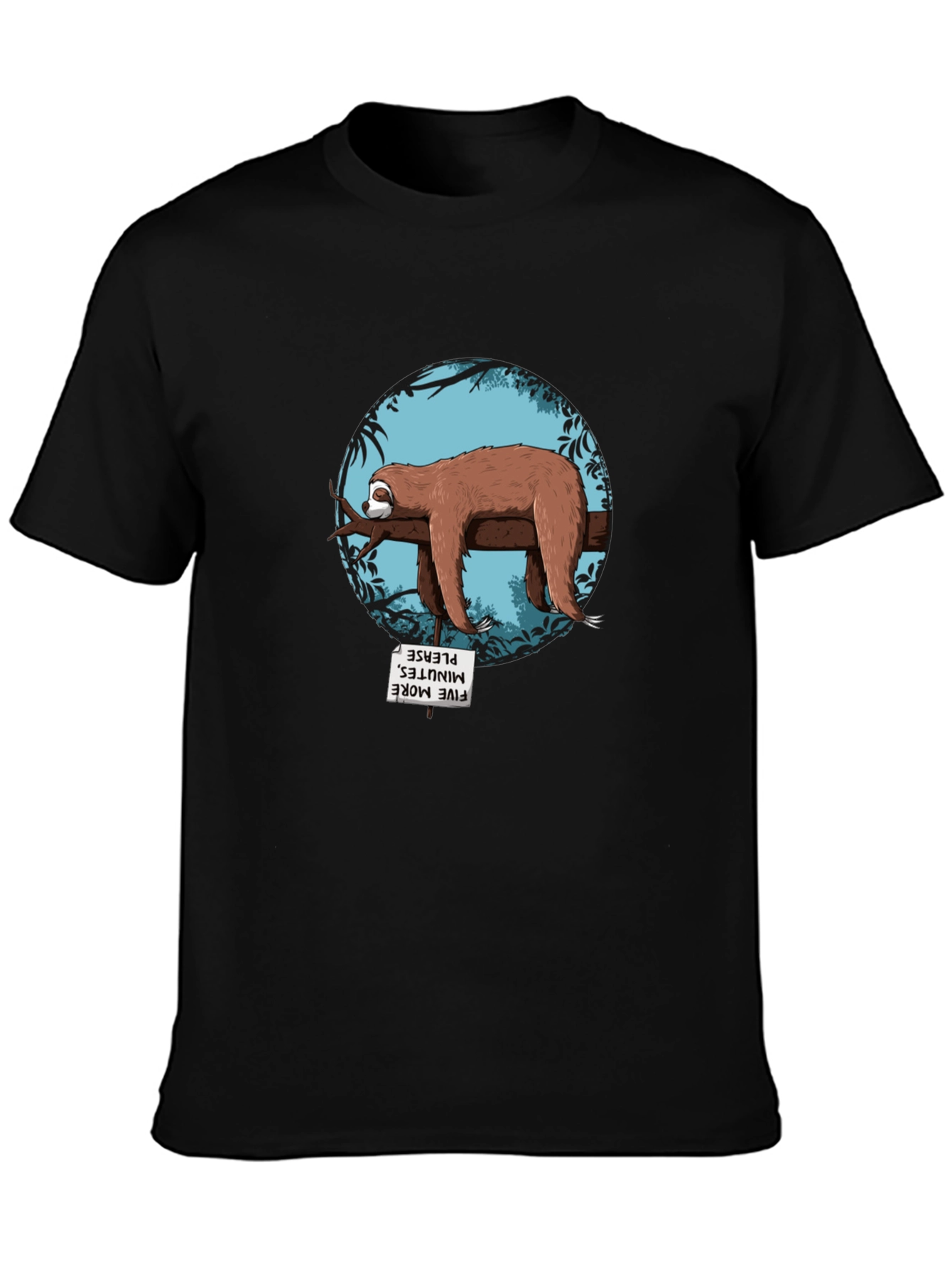 Sloth Graphic Tee - Five More Minutes Please T-Shirt