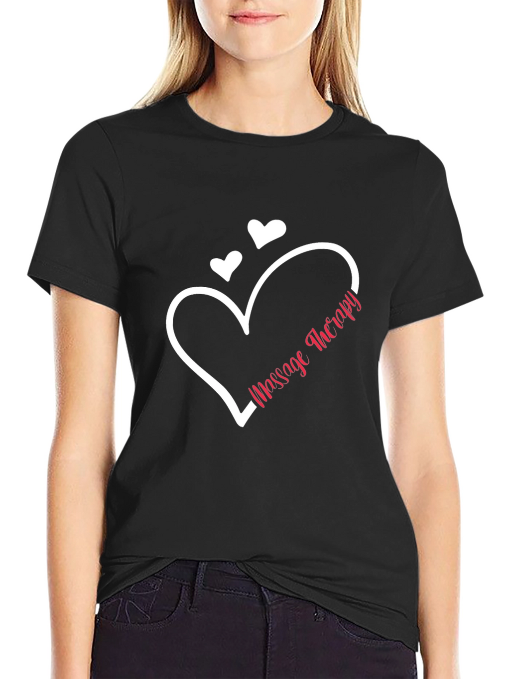 Massage Therapy Heart Graphic Tee - Black