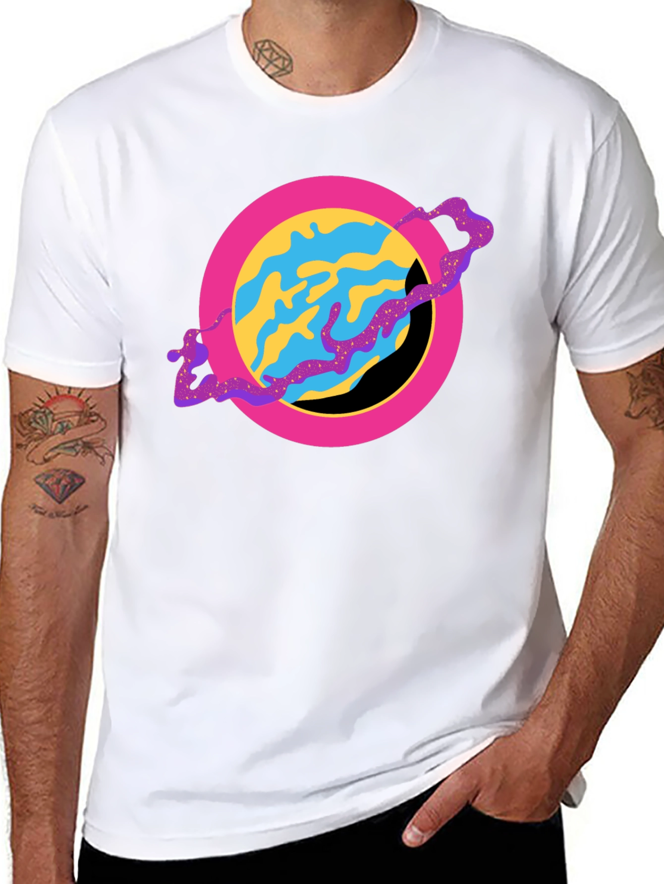 Planet Graphic T-Shirt - Stylish Cosmic Design