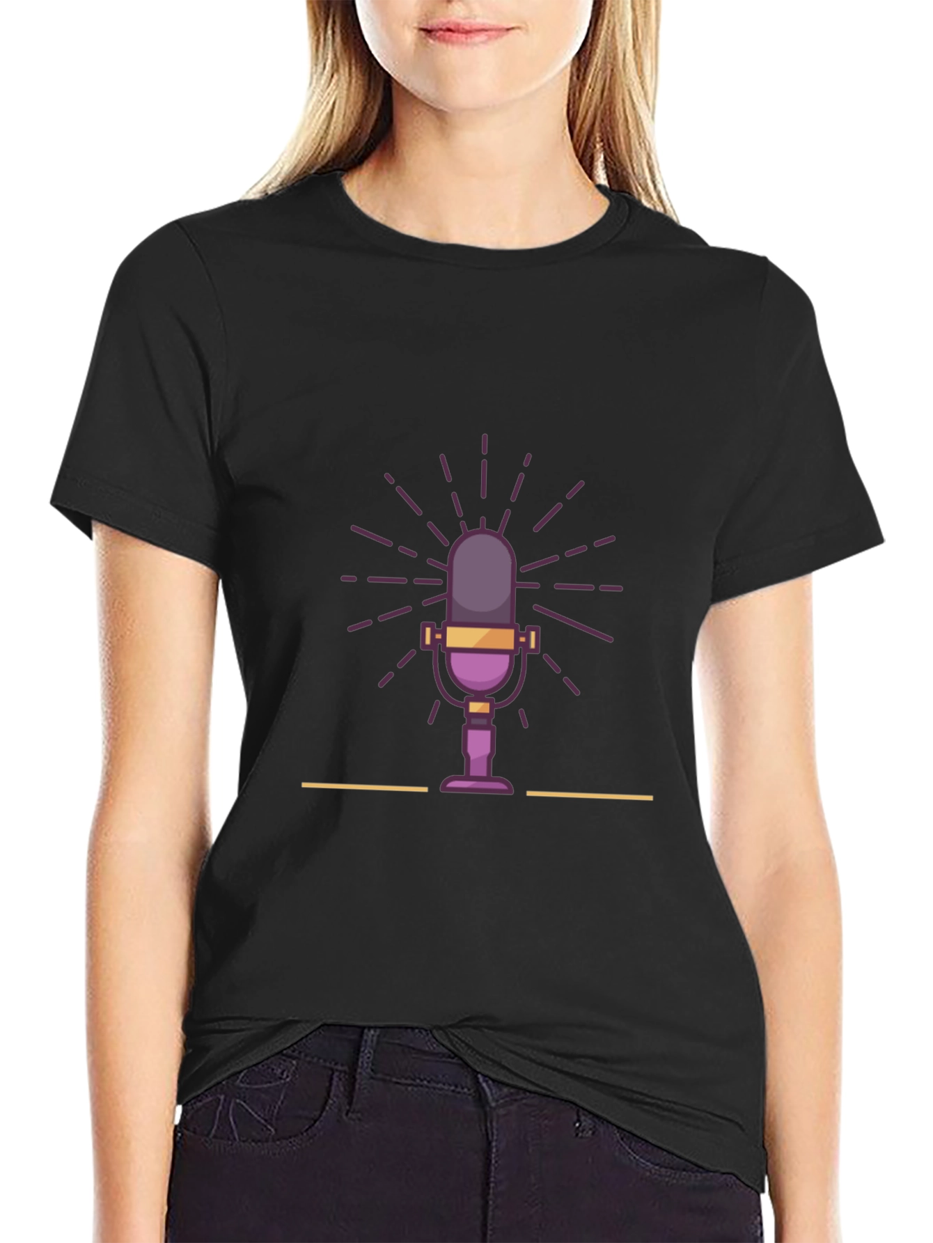 Retro Microphone Graphic T-Shirt
