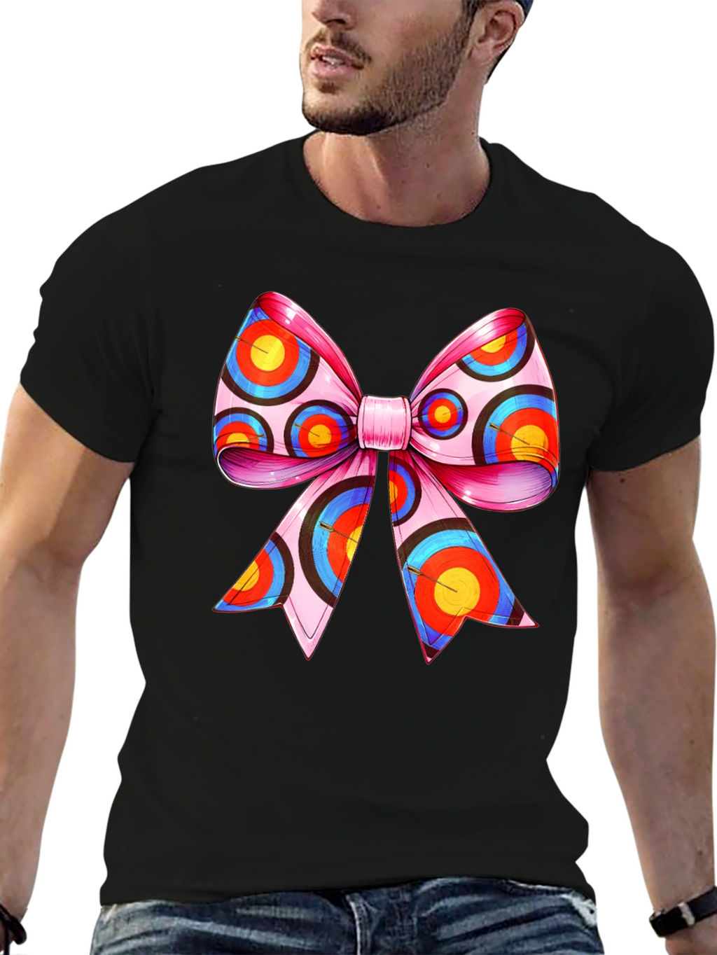 Target Bow Graphic Tee - Unique Archery Design T-Shirt