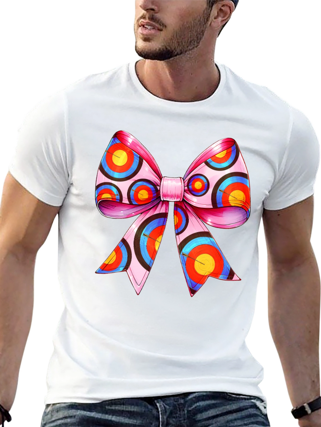 Target Bow Graphic Tee - Unique Archery Design T-Shirt