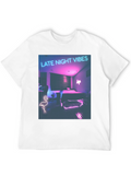 Late Night Vibes Graphic Tee - Neon Room Design